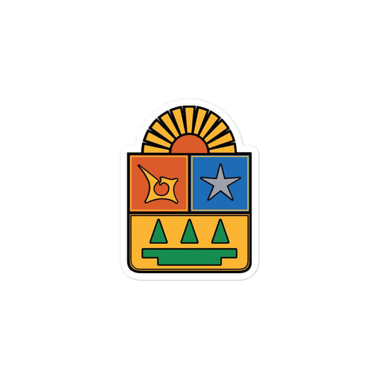 Official Coat of Arms of Quintana Roo Die cut Bubble free stickers, 3"x3", White