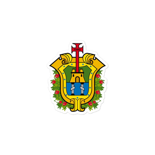 Official Coat of arms of Veracruz Die cut Bubble free stickers, 3"x3", White