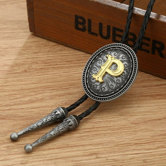 KDG western cowboy zinc alloy BOLO tie, H, One Size
