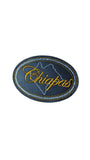Chiapas Embroidered Patch, Snake Skin Design, 4"x3", Black PU Leather