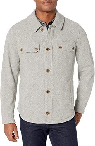 Pendleton, Capital Hill Shirt Jacket w/ Iconic Wool Lined Shirting, S, Light Gray