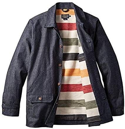 Pendleton Men's Denim Chore Coat, 2XL, Navy