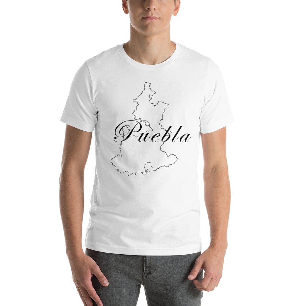 Puebla Shirt, Short Sleeve, Unisex T Shirt, Silver, S