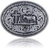 Hebilla de cinturón con nudo celta vintage Qqa para hombre, hebilla de cinturón de vaquero sencilla