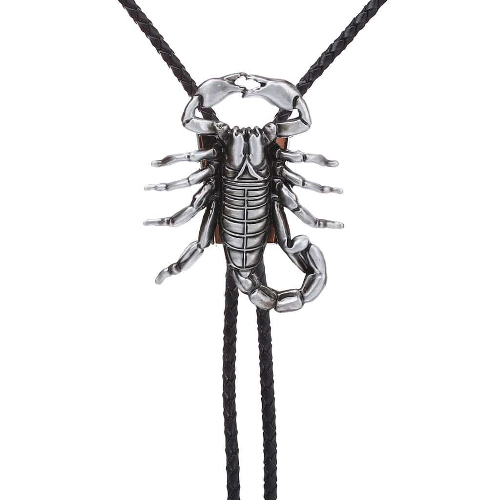 Scorpion bolo tie, Light Gray, One Size