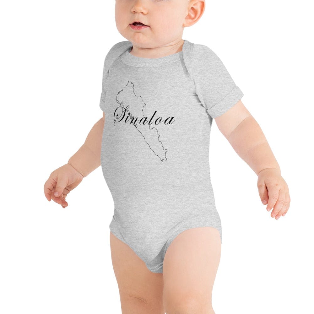 Sinaloa Short sleeve baby bodysuit, Athletic Heather, 3-6 months