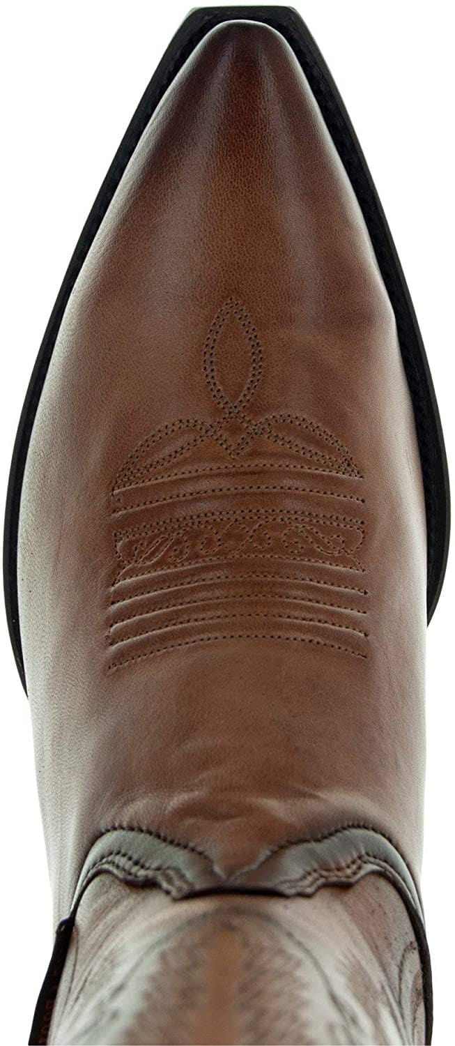 Soto boots mens burnished snip toe cowboy boots h50030, 11, Brown