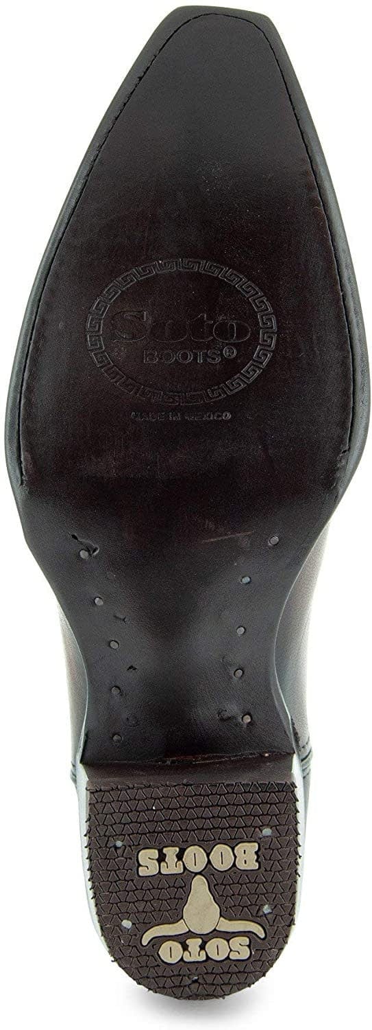 Soto boots mens burnished snip toe cowboy boots h50030, 11, Brown