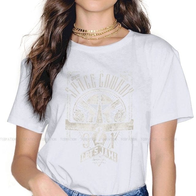 Vintage Space Western T-Shirts for Women – Cowboy Bebop Anime-Inspired Casual Blouses in Harajuku Style