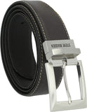 Steve madden men's dress casual every day leather belt, Black, 32