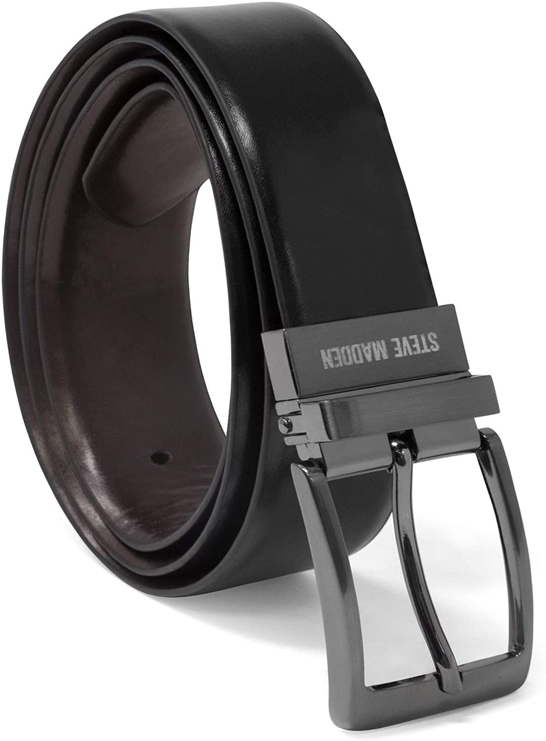 Men's Leather Belt, Dark Brown, 125cm