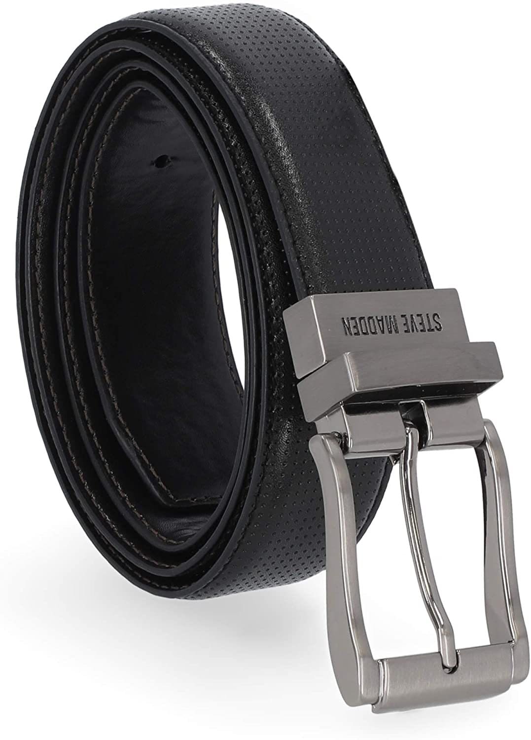 Men's Leather Belt, Dark Brown, 125cm