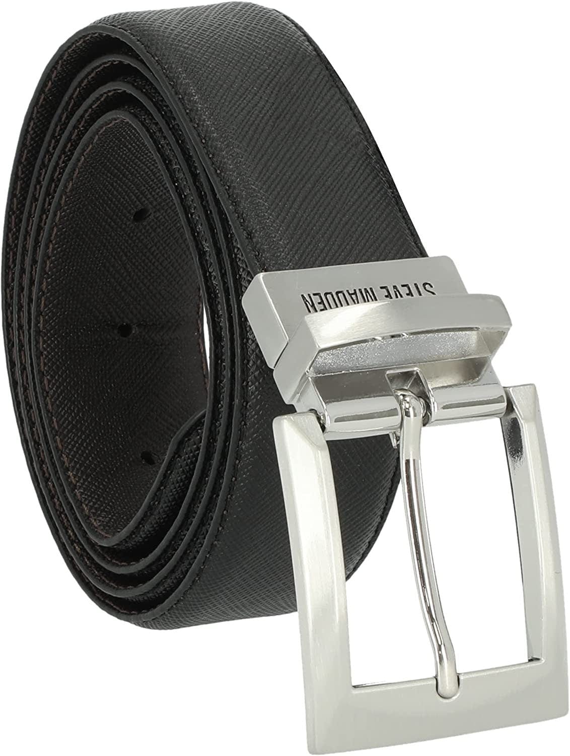 Men's Leather Belt, Dark Brown, 125cm