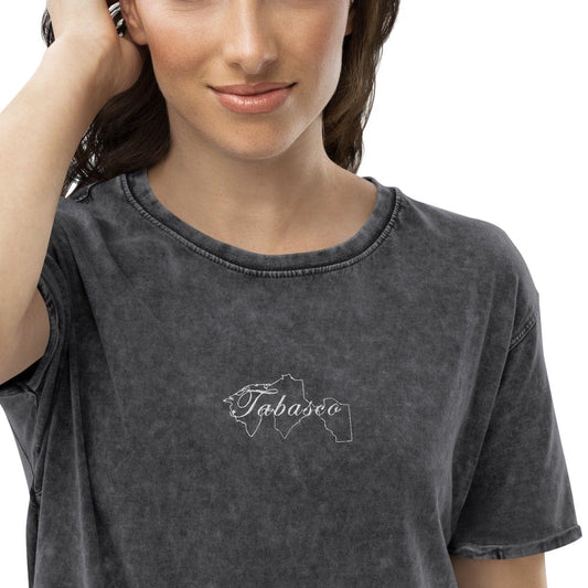 Tabasco Unisex Denim T Shirt, L, Black