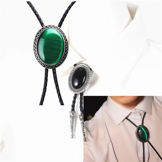 Trendy Mint Green Bolo Tie, Black, One Size
