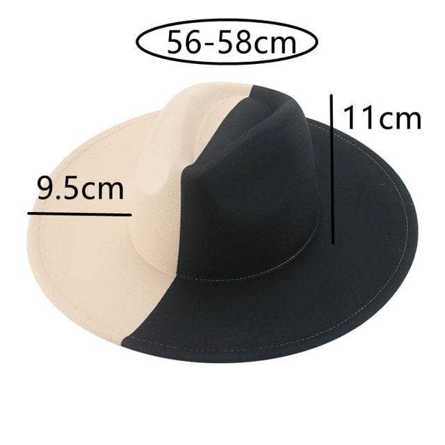 Sombreros Fedora Panamá de ala ancha de dos tonos para hombres y mujeres