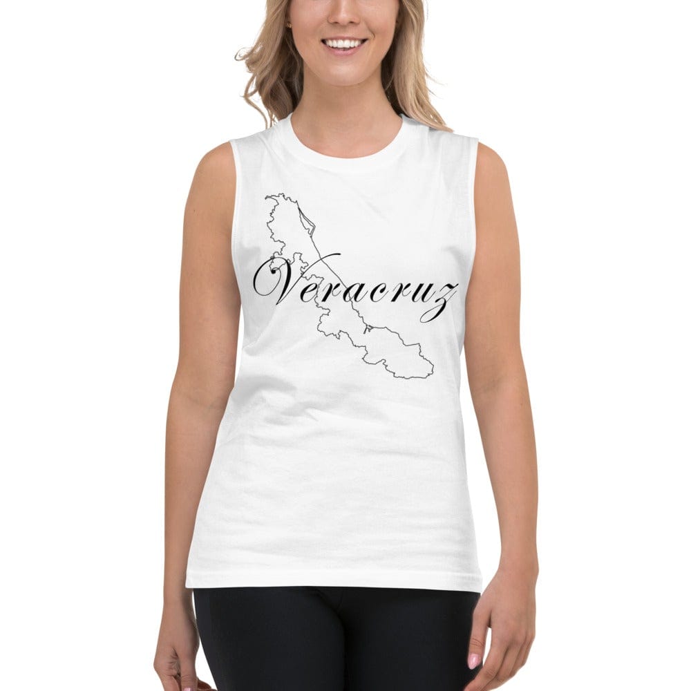 Veracruz Unisex Muscle Shirt – Sleek And Breathable For Workouts And Casual Wear , S, White