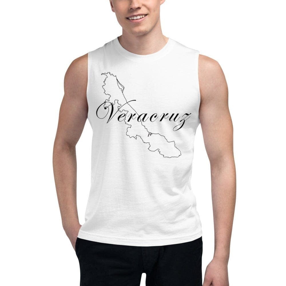 Veracruz Unisex Muscle Shirt – Sleek And Breathable For Workouts And Casual Wear , S, White