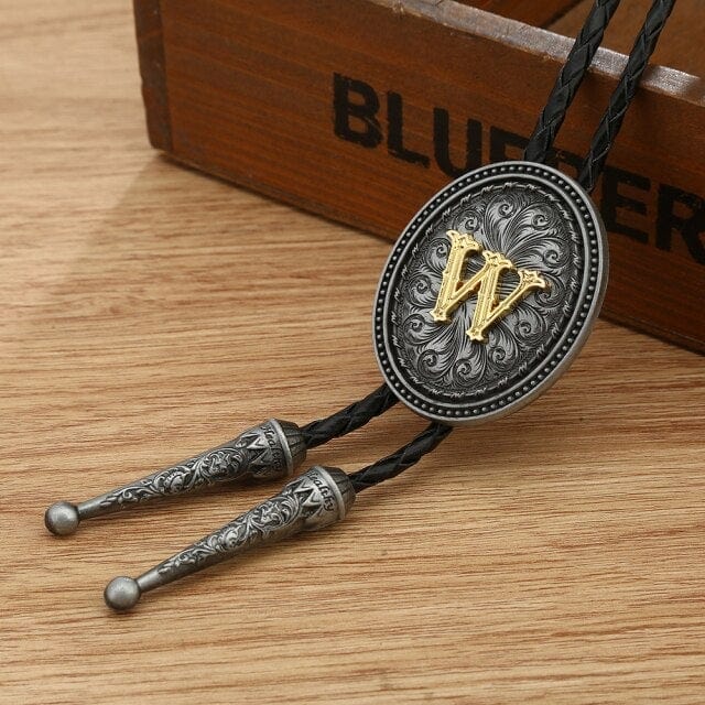 KDG western cowboy zinc alloy BOLO tie, H, One Size