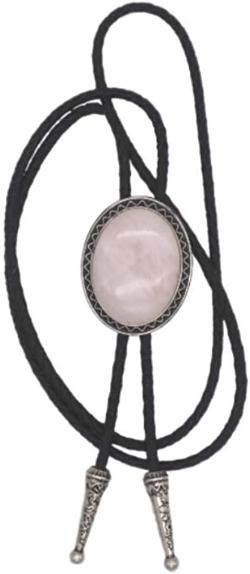 Western Native American Handmade Bolo tie Vintage Emerald Stone, Light Green, One Size