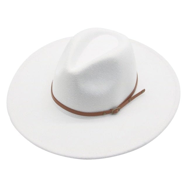 Sombrero Fedora de fieltro de ala ancha para hombres y mujeres