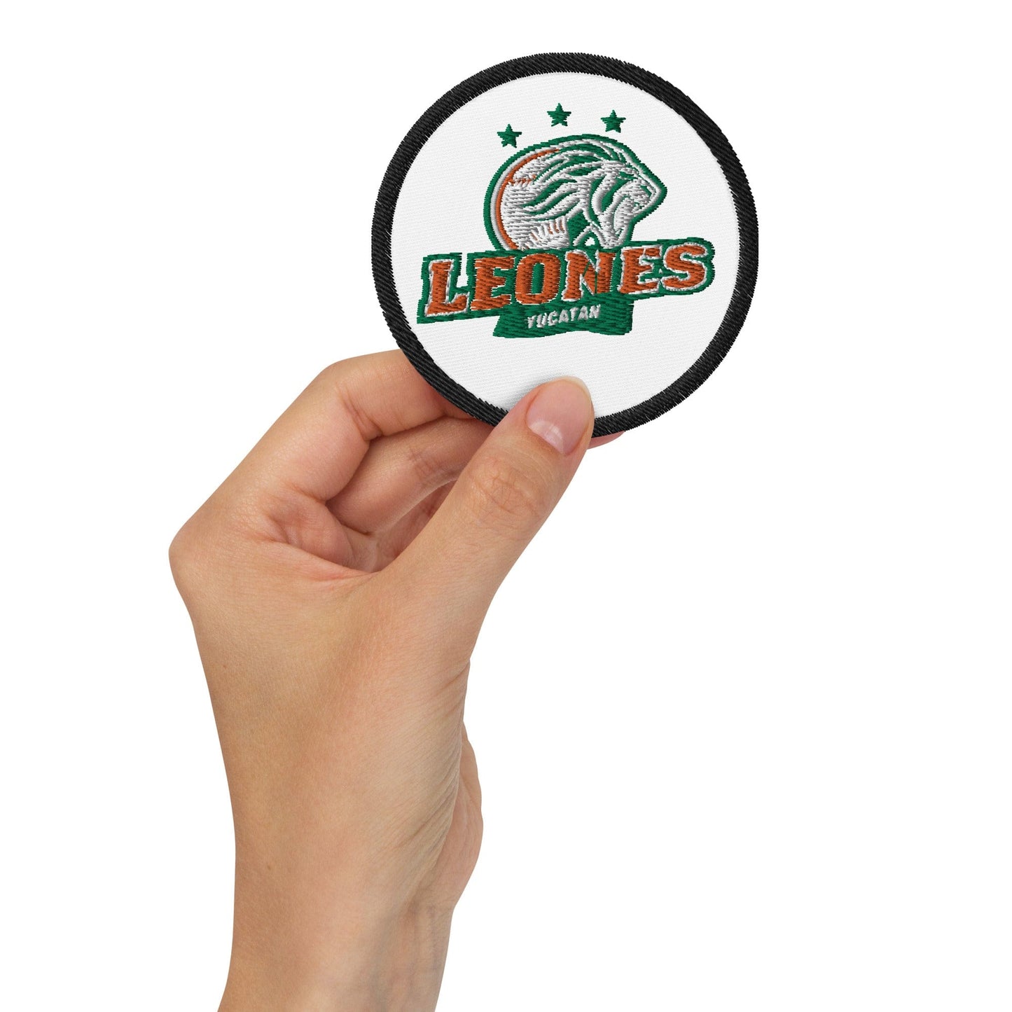 Leones de Yucatan Embroidered patches, Black, 3"