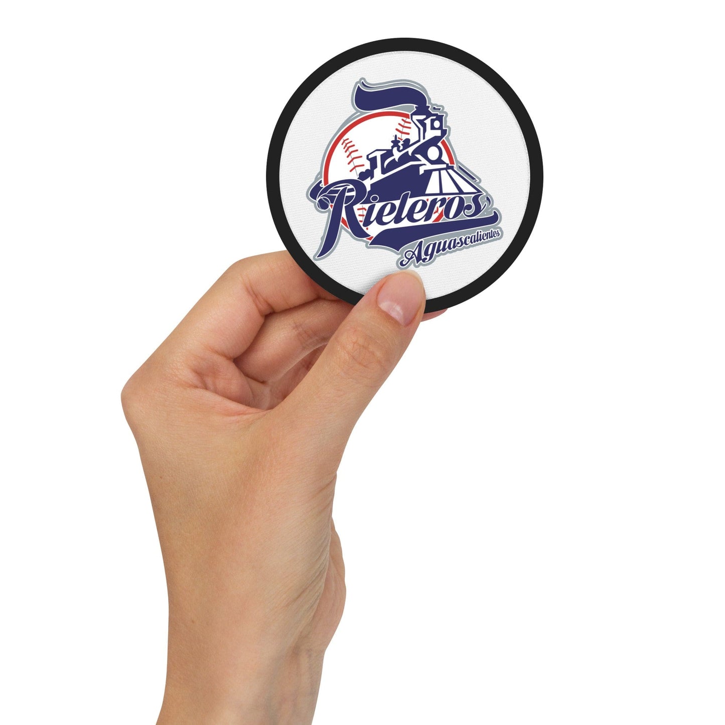 Rieleros de Aguascalientes Embroidered patches, Black, 3"
