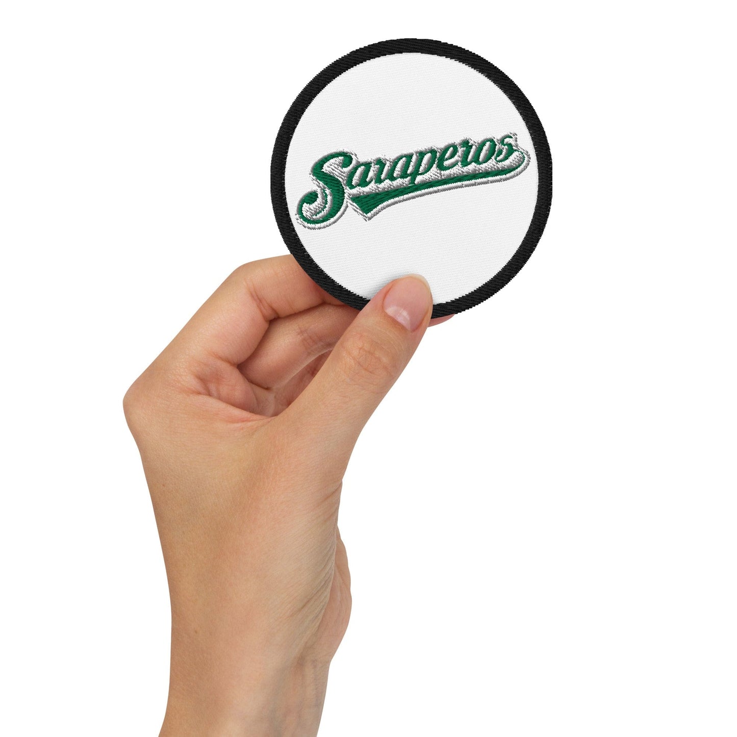 Saraperos de Saltillo Embroidered patches, Black, 3"