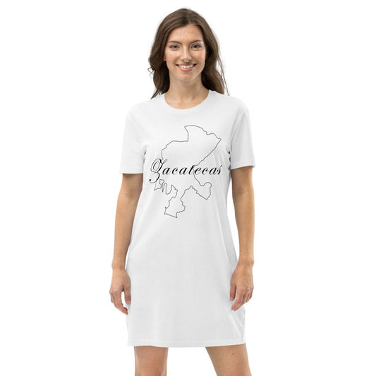 Zacatecas Organic Cotton T Shirt Dress , White, L