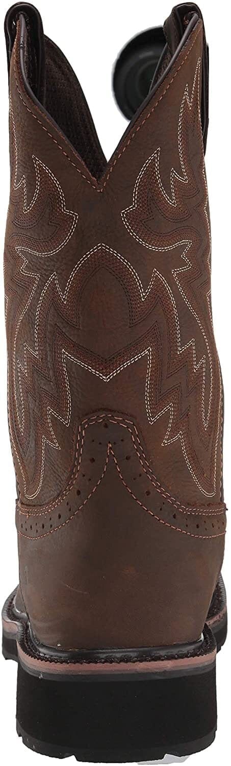 Wolverine men's rancher 10" square toe steel toe work boot, 7 X Wide, Brown