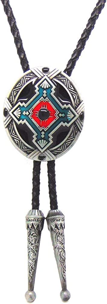 Ivory Falcon Western Bolo Tie, Howling Wolf Bolo Tie, One Size