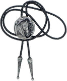 Ivory Falcon Western Bolo Tie, Howling Wolf Bolo Tie, One Size