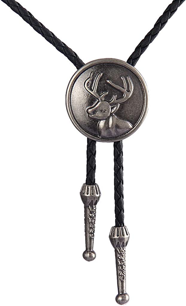 GelConnie Native American Bolo Tie – Stylish Western Necktie for Men & Women, American Eagle Bolo Tie silver, One Size