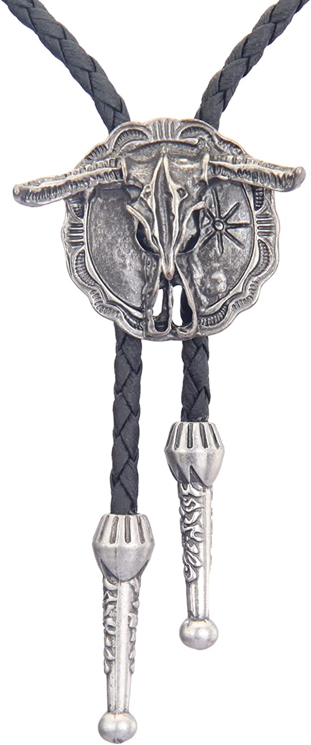 GelConnie Native American Bolo Tie – Stylish Western Necktie for Men & Women, American Eagle Bolo Tie silver, One Size
