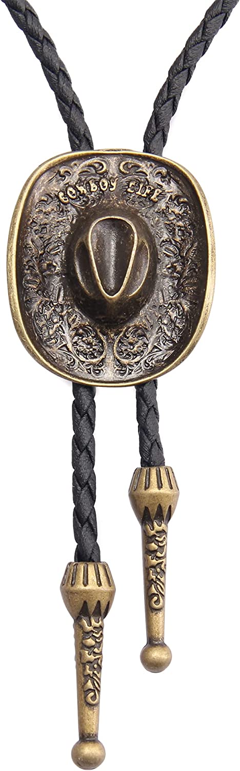 GelConnie Native American Bolo Tie – Stylish Western Necktie for Men & Women, American Eagle Bolo Tie silver, One Size