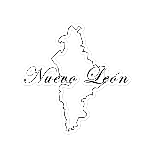 Nuevo Leon Die cut Bubble free stickers, 3″×3″, White