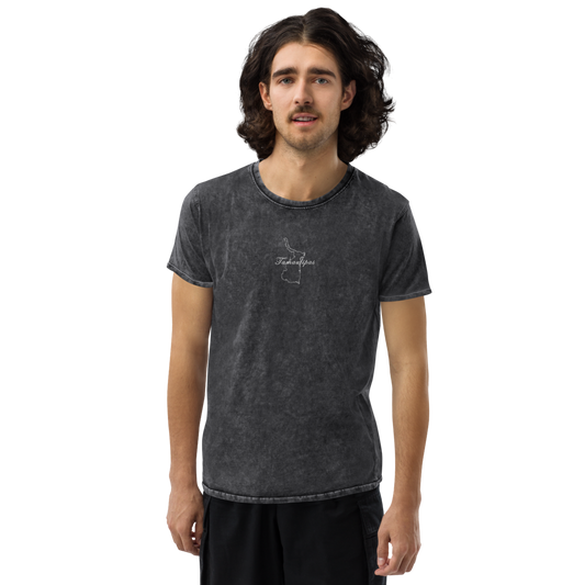 Tamaulipas Unisex Denim T Shirt, S, Black