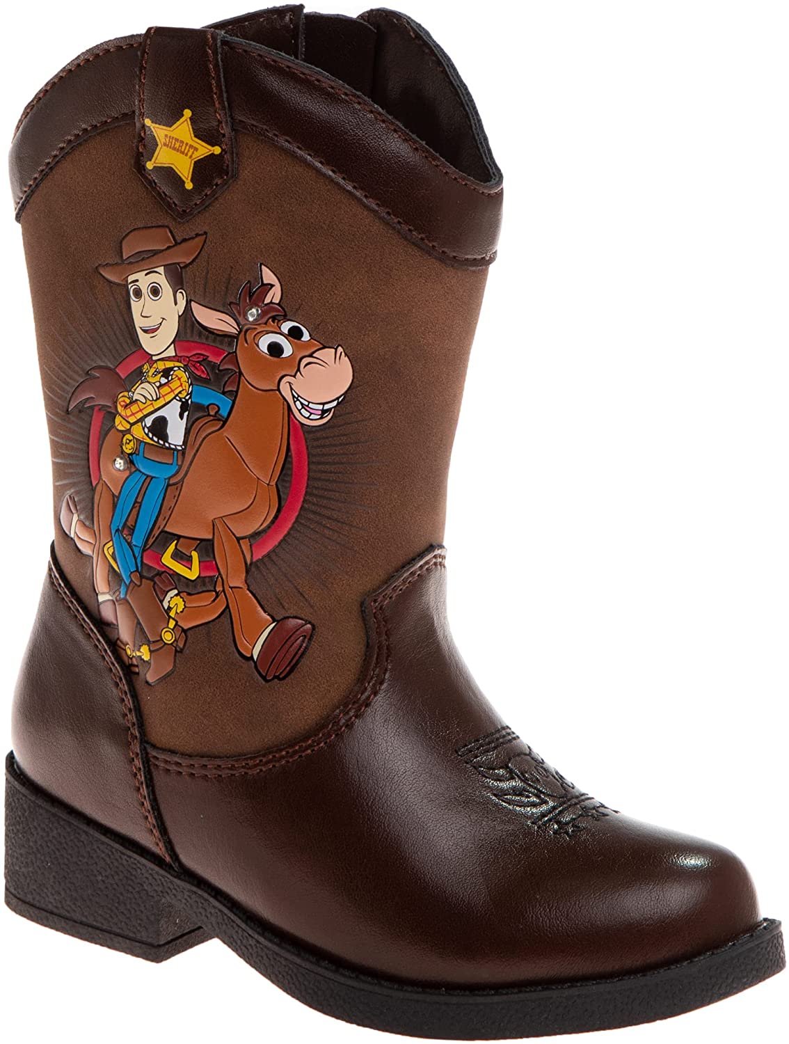 Disney Pixar Toy Story Boy's Cowboy Boot (Toddler/Little Kid), Brown, Brown, 6 Toddler