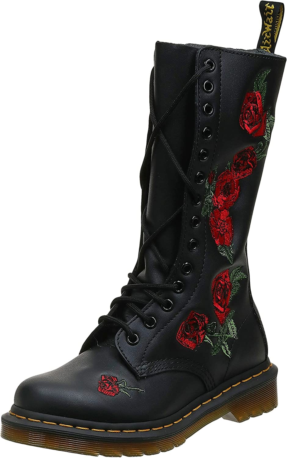 Dr. Martens Women’s 14 Eye Vonda Casual Boot, 5, Black