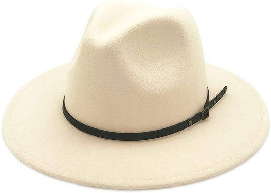 Lisianthus Women Belt Buckle Fedora Hat, Bright green, One Size