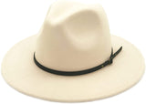 Lisianthus Women Belt Buckle Fedora Hat, Bright green, One Size