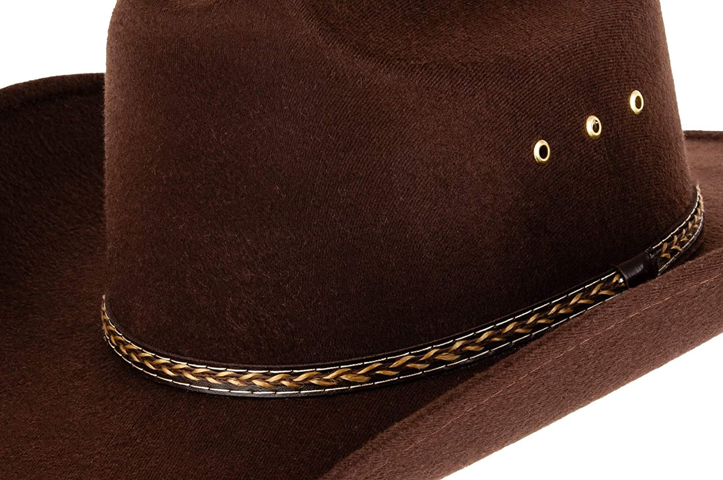 Queue Essentials Western Style Pinch Front Straw Canvas Cowboy Cowgirl Straw Hat , Canvas Black, One Size, Sand, One Size