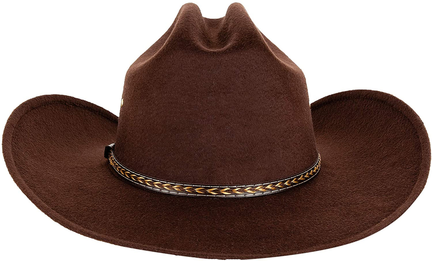 Queue Essentials Western Style Pinch Front Straw Canvas Cowboy Cowgirl Straw Hat , Canvas Black, One Size, Sand, One Size