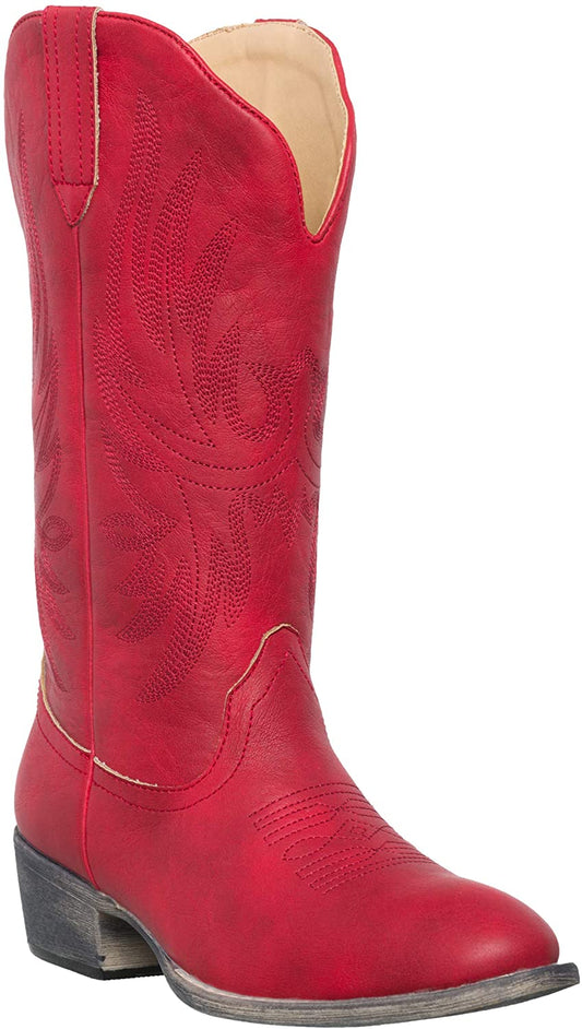 Silver Canyon Cimarron Round Toe Western Cowgirl Boots, 10, Black