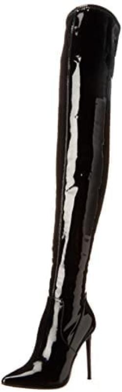 Steve Madden Women's Viktory Fashion Boot, 5.5, Black Patent