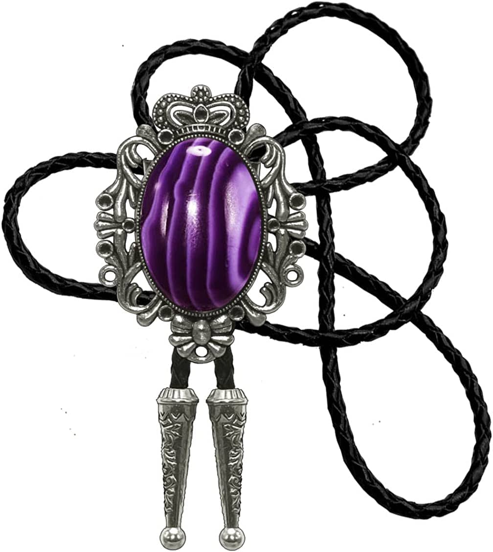 Natural stone  BOLO tie, green, One Size