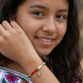 Mexican Tricolor Elastic String Charm Bracelet 12 St.Jude, One Size