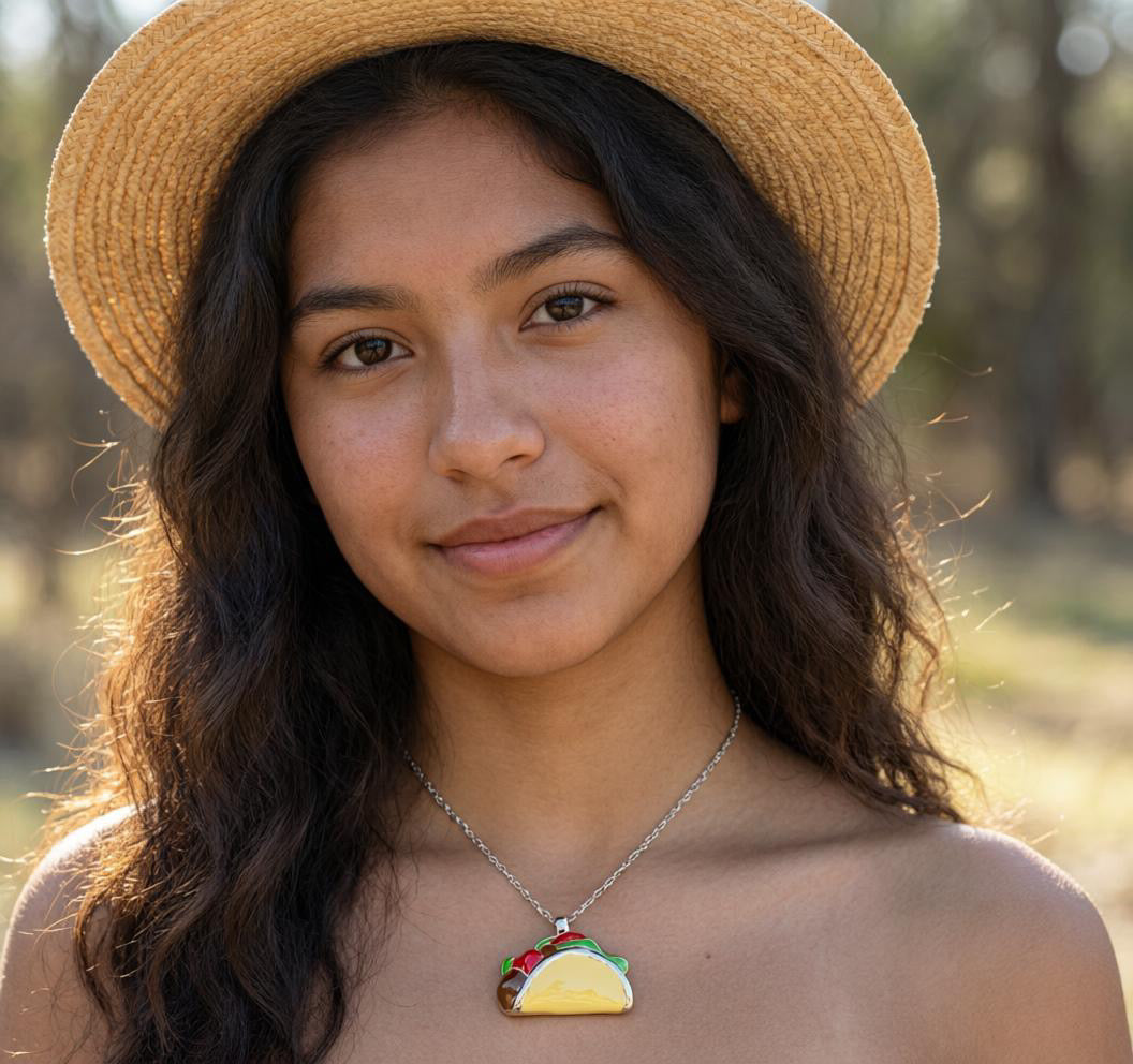 Mexico Taco Necklace Bracelet For Watch yellow, One Size