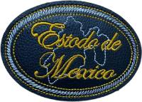 Mexico Embroidered Patch - 4" x 3" - Snake Skin Design - Hook and Loop Fastener Backing