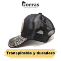 Gorra de Sonora, ajustable unisex, estilo charro, poliéster/acrílico, diseño de piel de serpiente bordada en color negro (Copia) (Copia) 